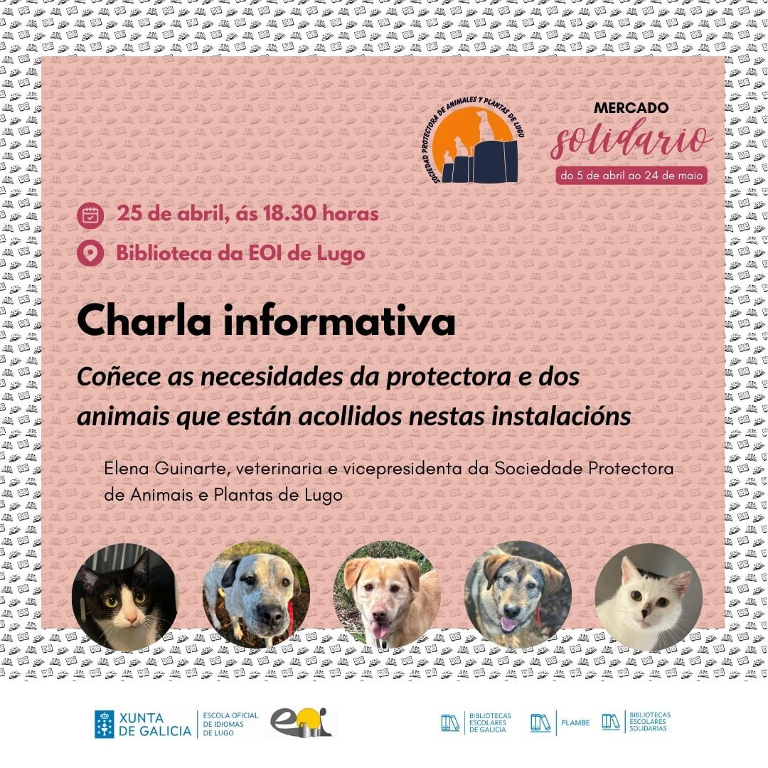 Charla en la EOI y mercadillo benéfico